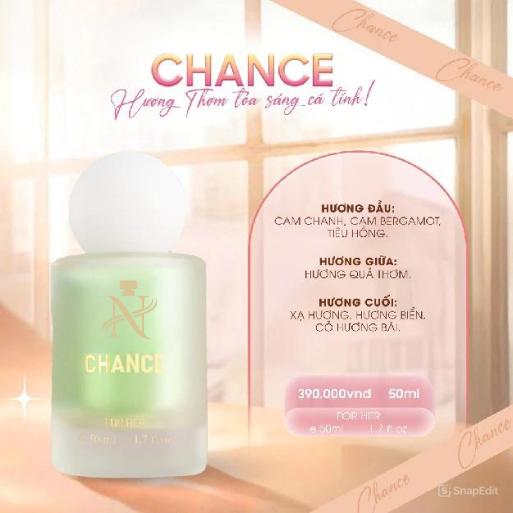 Nước Hoa Unisex Chance Nyvora Xanh 50ml - Bí ẩn - Ảnh 4