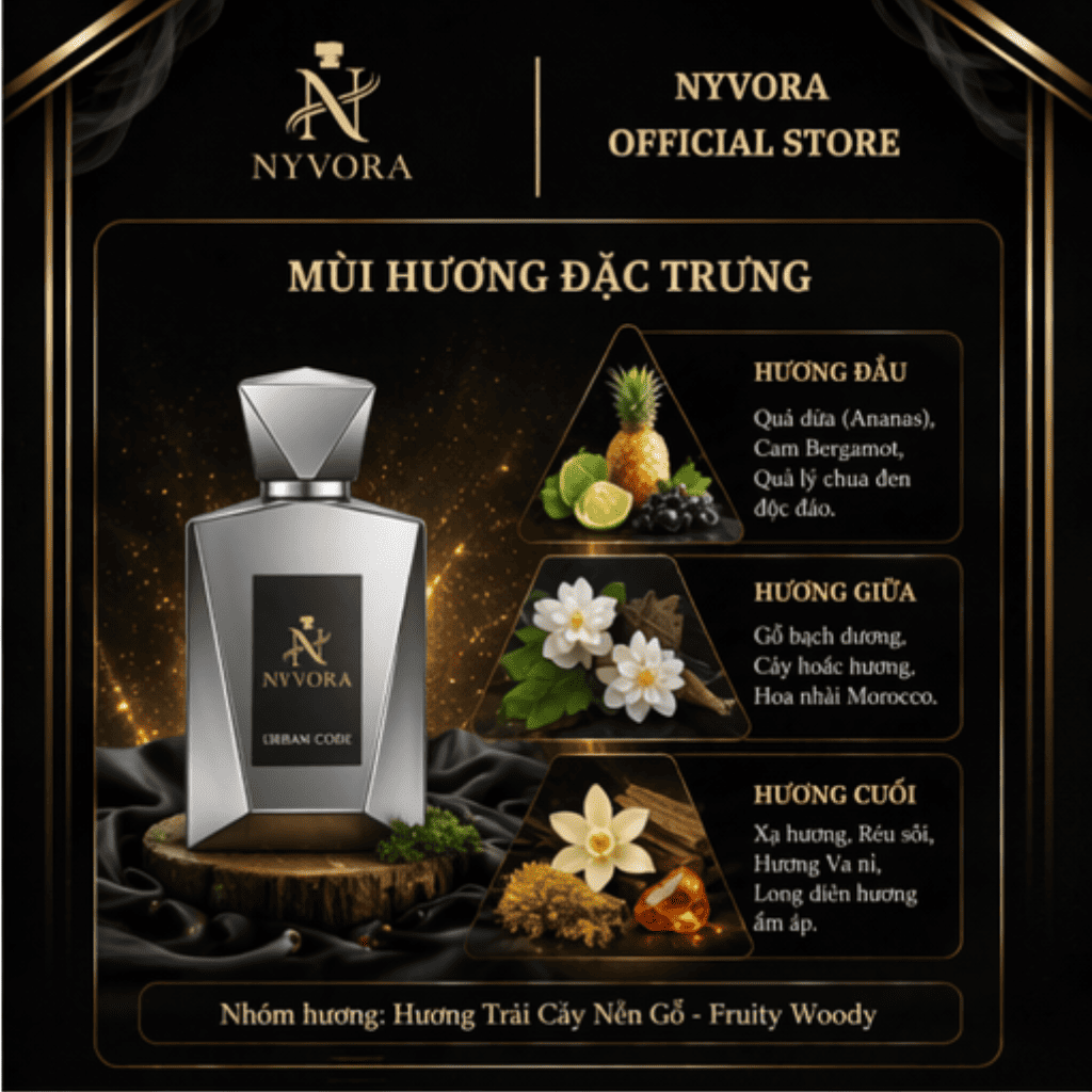 NƯỚC HOA NAM NYVORA URBAN CODE - 50ml - Ảnh 2