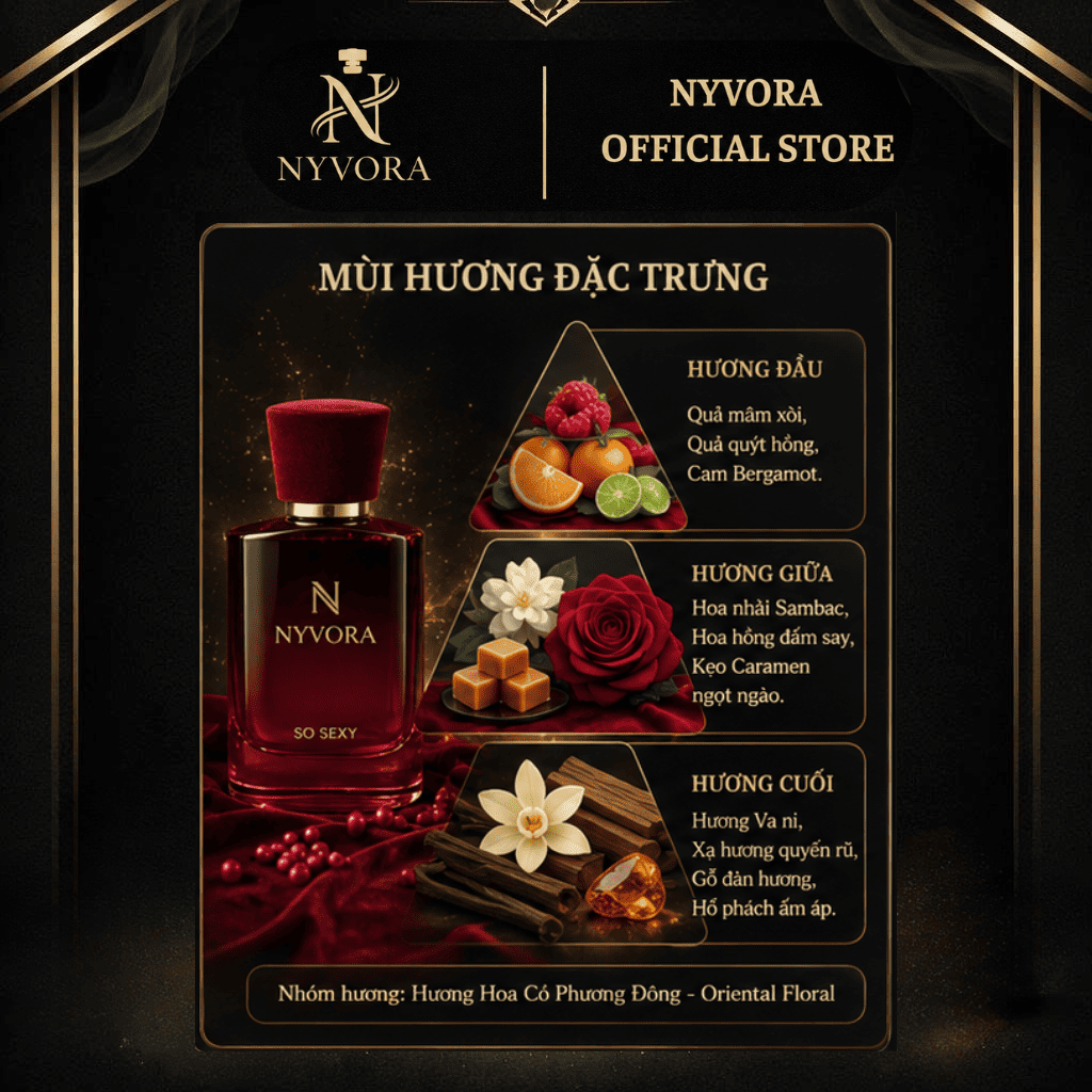 NƯỚC HOA NỮ NYVORA SO SEXY - 50ml - Ảnh 3