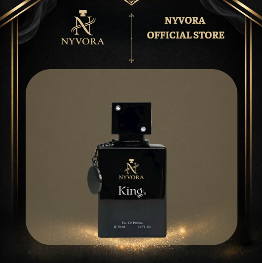 Nước hoa nam Nyvora Kings 30ml EDP chính hãng, hương gỗ nam tính, lưu hương lâu 7-12 giờ, thiết kế chai đen sang trọng.