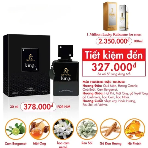 Nước hoa Nam Nyvora King 30ml - Ảnh 3